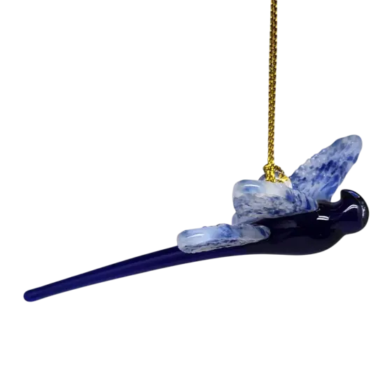 Egyptian Glass Dragonfly Ornament - Blue {2}