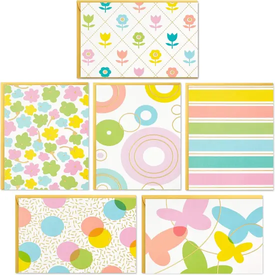 Blank Cards Assortment, Spring Flowers and Butterflies (24 Cards with Envelopes) {1}