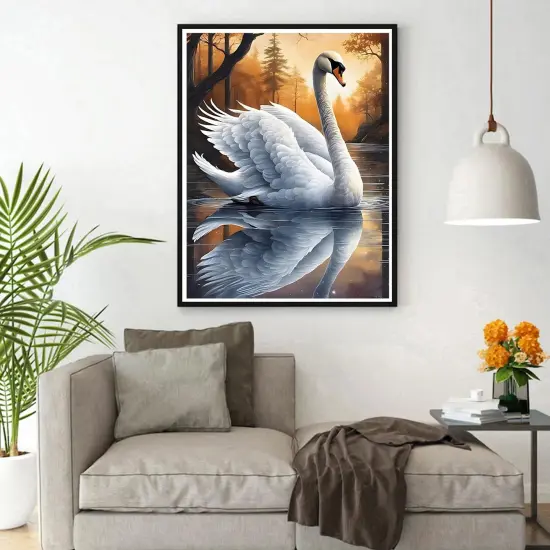 DIY Swan Diamond Painting Kits for Adults {2}