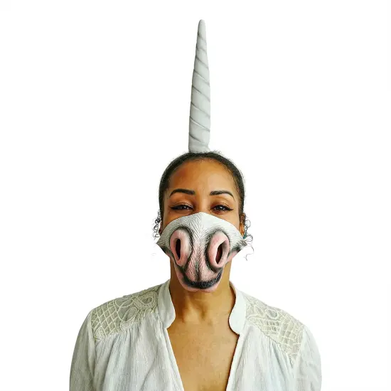 Unicorn Adult Costume Horn Headband & Nose Set {4}