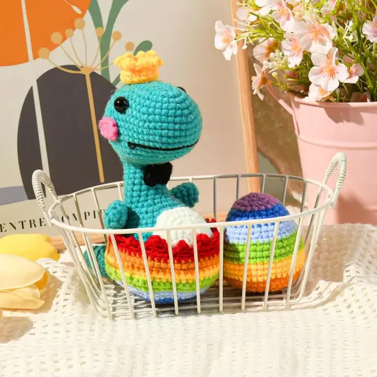 2PCS Crochet Starter Kit - Dinasaur & Egg {5}