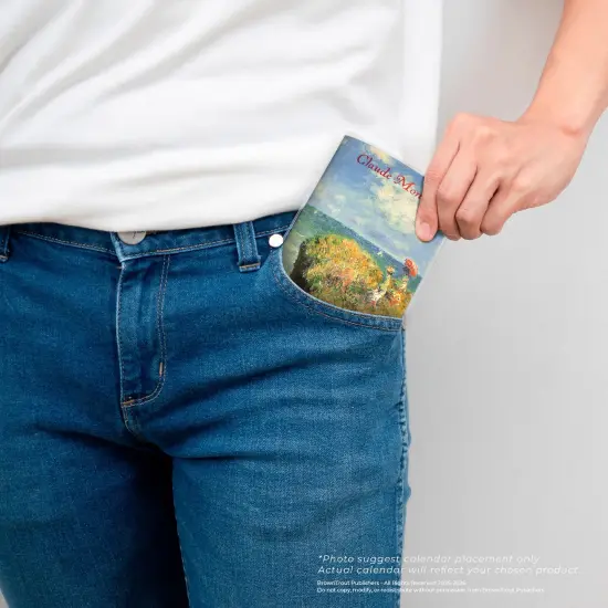 Claude Monet | 2026-2027 3.5 x 6.5 Inch Two Year Monthly Pocket Planner Calendar | Foil Stamped Cover {5}