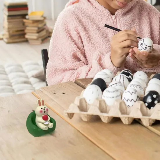 Miniature Bunny Figurines, Mini Rabbit Holding Red Wine Figurine, Resin Rabbit Easter Bunny Decor for Home Indoor Decoration, Cute Rabbit Gifts for Rabbit Lovers (Green Safa) {3}