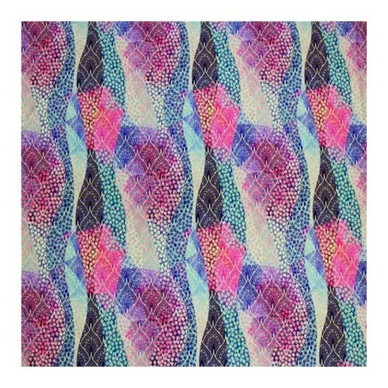 Fun Mandala Printed Spandex Fabric {4}