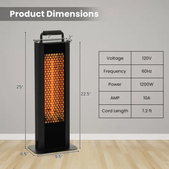 IP65 Waterproof Aluminum Heater with Double-Sided Heating and Overheat Protection-Black {4}