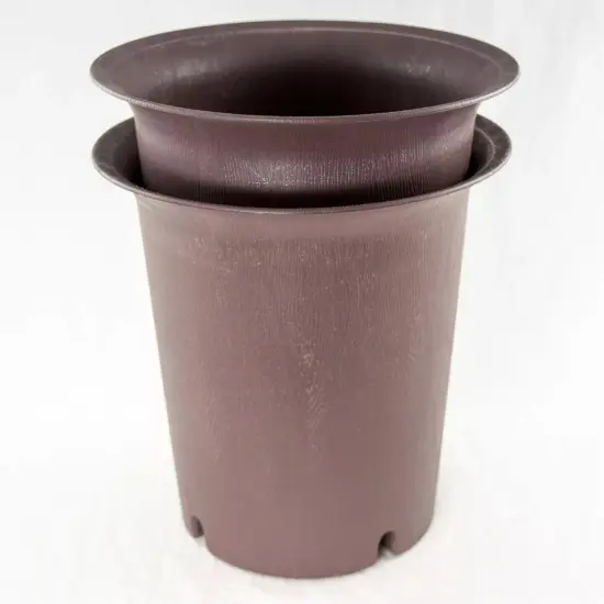 2 Round Cascade Plastic Bonsai, Succulent & Orchid Planter 5.25"x 5.25"x 5.75" {4}