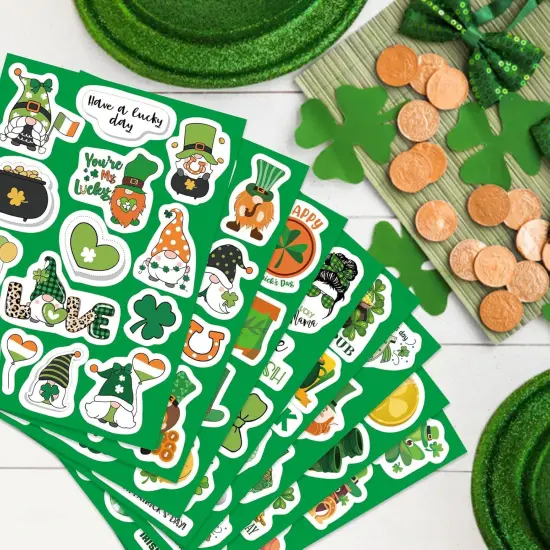 309PCS St. Patrick's Day Theme Stickers Shamrock Stickers for Kids Irish Stickers {4}