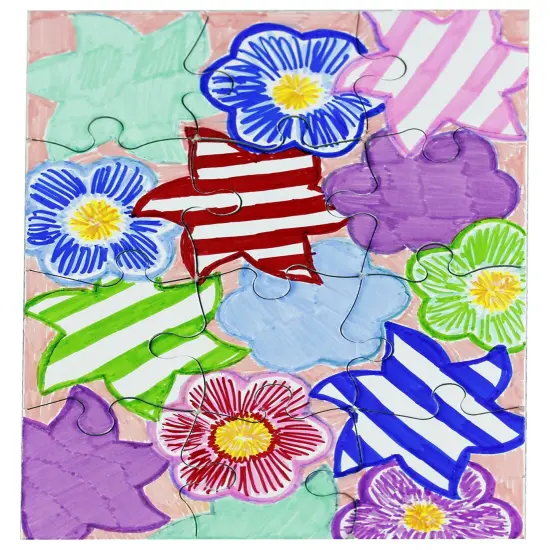 Hygloss Compoz-A-Puzzle Blank Jigsaw Puzzle 5.5"X8" 24/Pkg-12 Pieces {3}