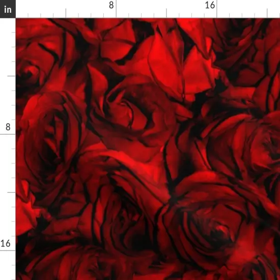 Various Fabrics by the Yard or Fat Quarter Blood Roses Rose Flowers Romantic Victorian Red Fire Orange Poppy Floral Nature Photographic Custom Printed Fabric by Spoonflower {2}