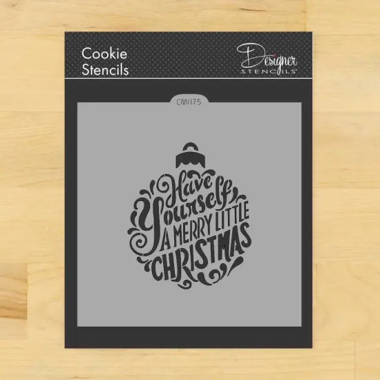 Merry Little Christams Cookie & Craft Stencil | CM075 by Designer Stencils | {1}