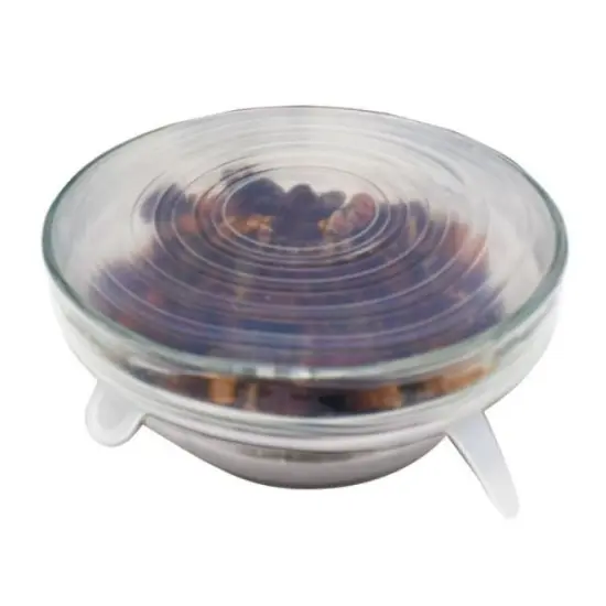 Norpro 6 Piece Reusable Food-Safe Silicone Lids Set - Fits 2.5" to 11" Openings {4}