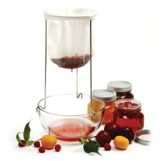 Norpro Jelly Strainer Set - Stainless Steel Frame Stand with Reusable Cotton Bag {2}