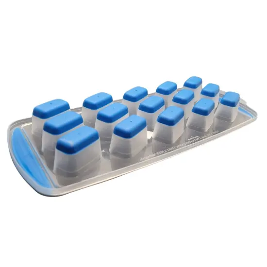 Handy Housewares 15 Rectangle Cube Flexible Silicone Bottom Push-Out Ice Cube Tray Green {3}