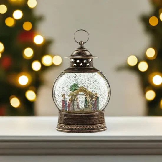 10.25" Nativity Scene Water Lantern {2}
