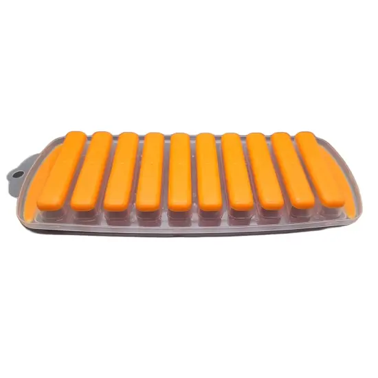 Handy Housewares Flexible Pop-Out Bottle Ice Stick Tray - Fits Narrow Water Bottles and Drink Can Openings Orange {7}