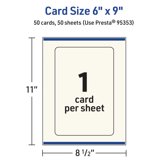 Avery Matte Ivory Postcards, 6" x 9" Rectangle Rounded Corners {5}