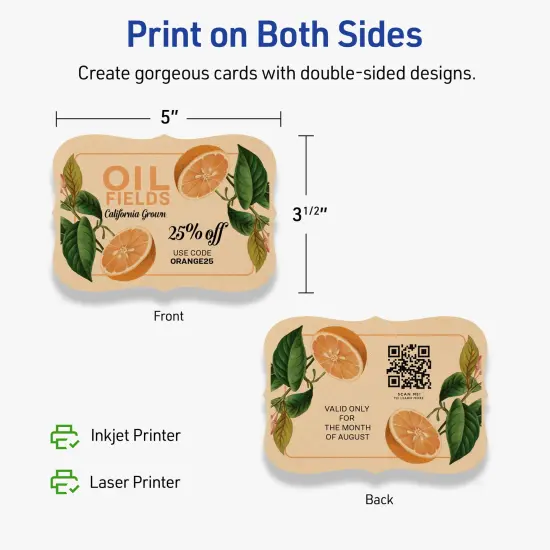 Avery Kraft Brown Postcards, 3-1/2" x 5" Rectangle Flourished Edge {6}