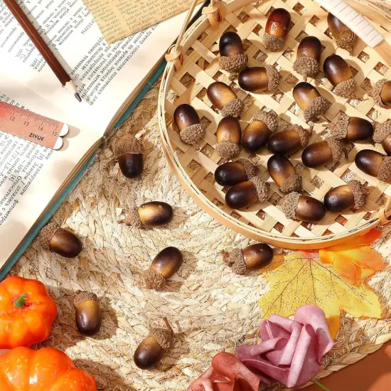 300 Pieces Artificial Acorn Decor (Dark Brown) {4}