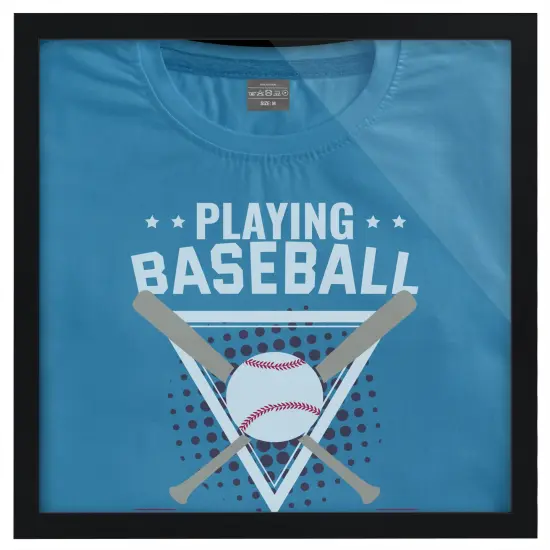 Americanflat T Shirt Frame - Frame with Shatter-Resistant Glass and Folding Insert - All-Star Collection - Black Tshirt Frames for Wall Display - Ideal for Sports Memorabilia or Graphic Tees {2}