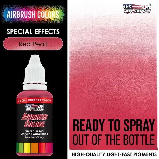 Red Pearl, Pearlized Special Effects Acrylic Airbrush Paint, 1 oz. {2}