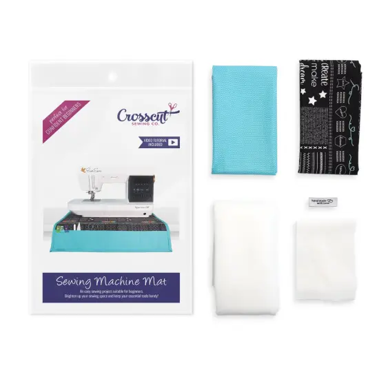 Crosscut Sewing Co.&reg; Sewing Machine Mat Sewing Project Kit for Beginners with Fabric, Instructions and Video Scissors {7}