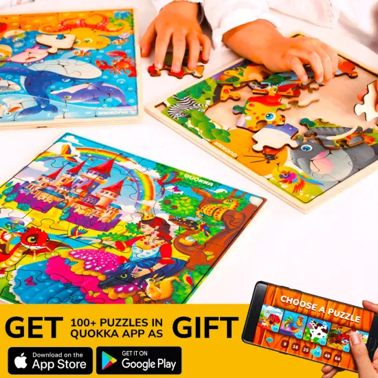 28 Pieces Wooden Puzzles for Kids | Princess {6}