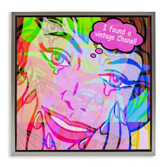 Stupell Industries Pop Style Fashionista Framed Floater Canvas Wall Art Design by Graffi*tee Studios {1}