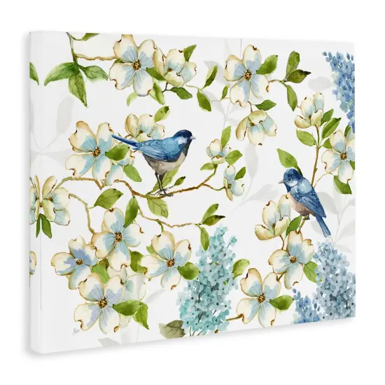 Stupell Industries Dogwood & Bluebirds Canvas Wall Art Design by Nan {3}