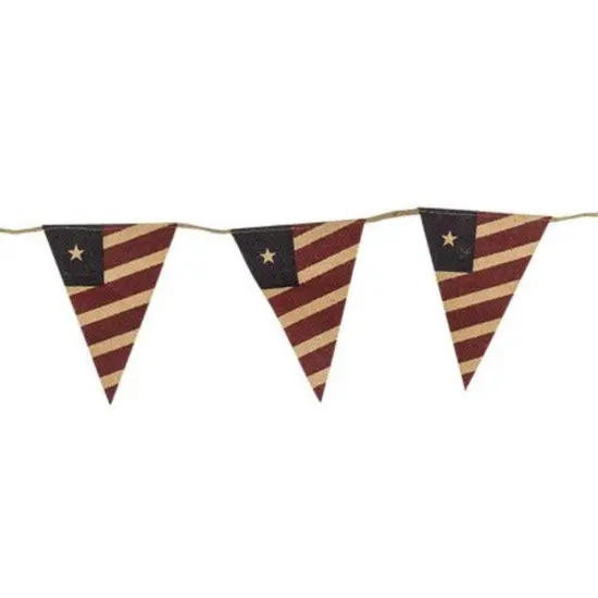 Burlap Pennant Flag Garland 6' {1}