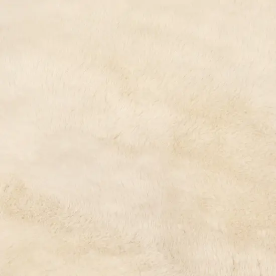 Northlight Faux Fur Round Tree Skirt - 84“ - White Ivory {7}