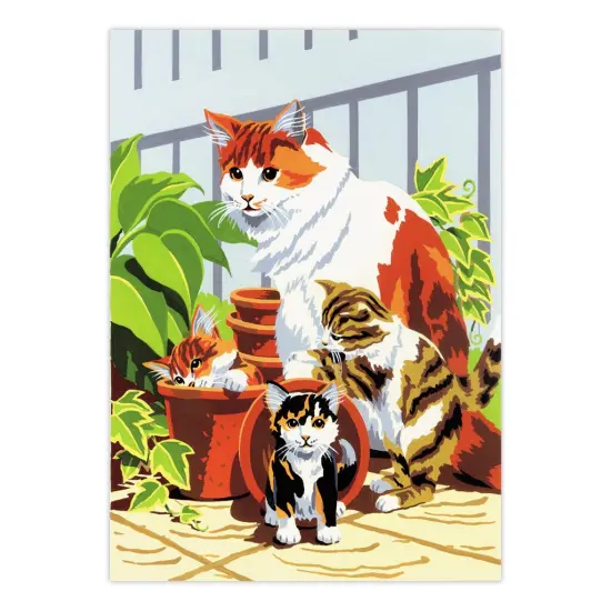 PBN-SET45 | Painting by numbers&trade; 21pc 8.75" x 11.75" Small Cats Painting Project 3-Pack {2}