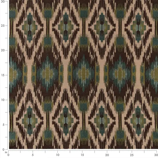 Sea - AquaTeal,brown AbstractGeometric,global Upholstery Fabric 54 Inches" {2}