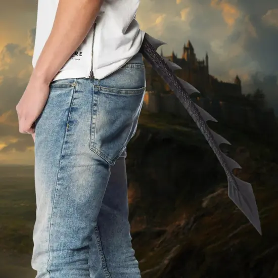 Supersoft Junior Black Dragon Tail Clip-On Costume Accessory {5}