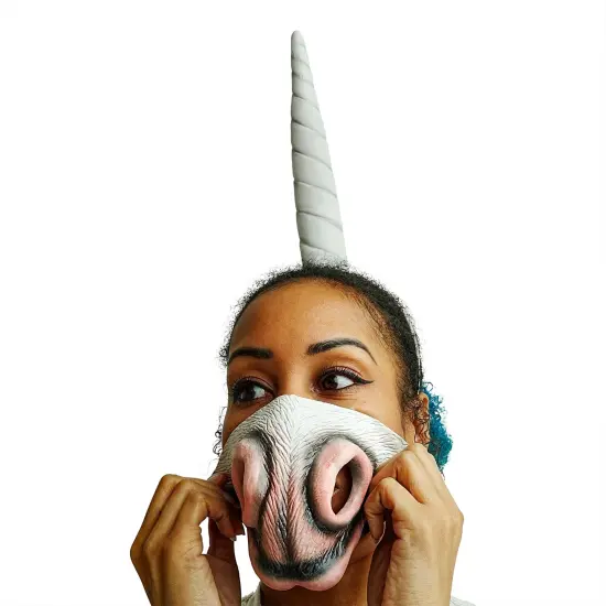 Unicorn Adult Costume Horn Headband & Nose Set {7}