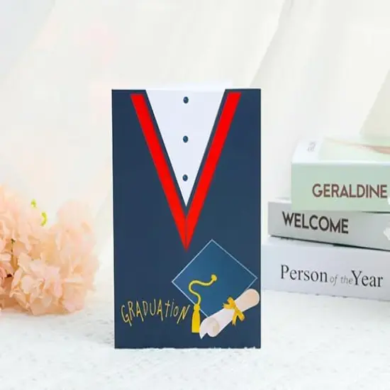Graduation Pop Up Card &ndash; 3D Graduation Cap Greeting Card with Envelope & Blank Note &ndash; Handmade Congratulations Card for College, High School, or University &ndash; Gift for Him, Her, Class of 2025 {3}