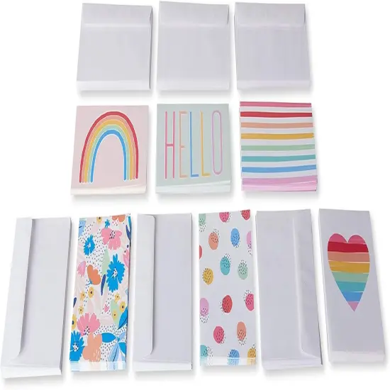 Blank Cards with White Envelopes for All Occasions, Rainbow Designs (48-Count) {2}