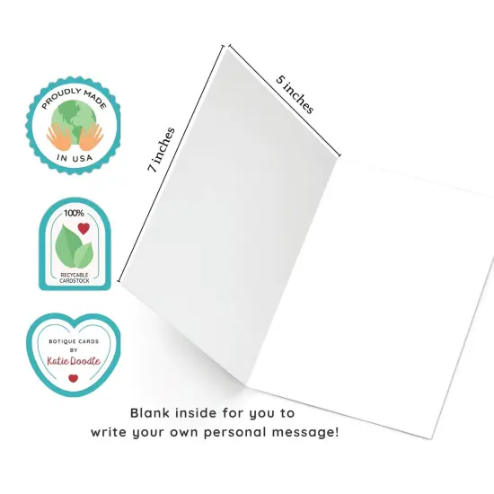 Funny Mothers Day Card From Us, (Handmade in USA), Funny Mothers Day Cards For Mom From Kids, Boutique Style, Retro Mid-Century Design, Premium Cardstock 5x7, Personalize (Blank Inside) {2}