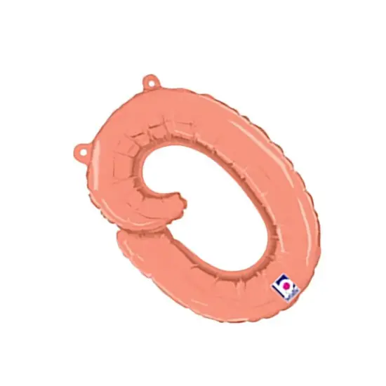 Betallic&reg; 14 inch Script Letter O Rose Gold Air Fill Only {6}