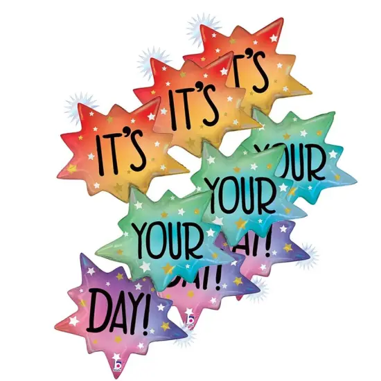 Betallic&reg; 51 Inch Opal It's Your Day Burst Balloon {6}