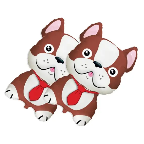 French Bulldog Brown Foil Balloon Unique Shape 28" Dog Party Theme {6}