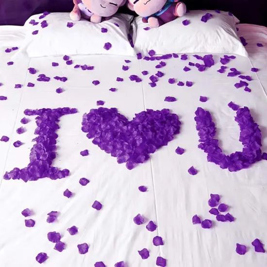 2000 PCS Artificial Silk Purple Rose Petals for Wedding Party Favors Decoration and Vase Home Decor Wedding Bridal Decoration. Purple {4}