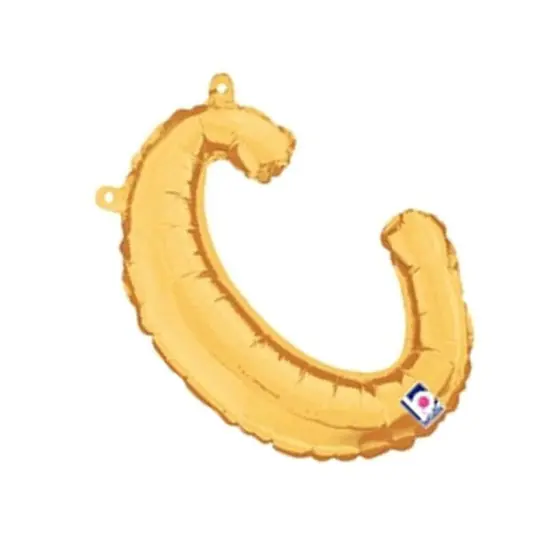 Betallic&reg; 14 inch Script Letter C Gold Air Fill Only {6}