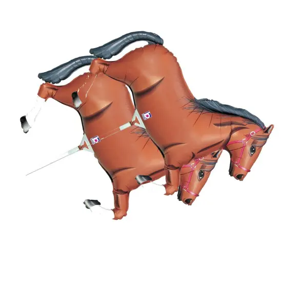 14" Brown Horse Mini Shape Balloon Air Fill Only {4}