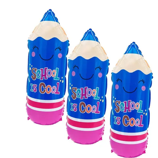 LA Balloons&reg; 29 Inch Back To School Pencil Blue Balloon {5}