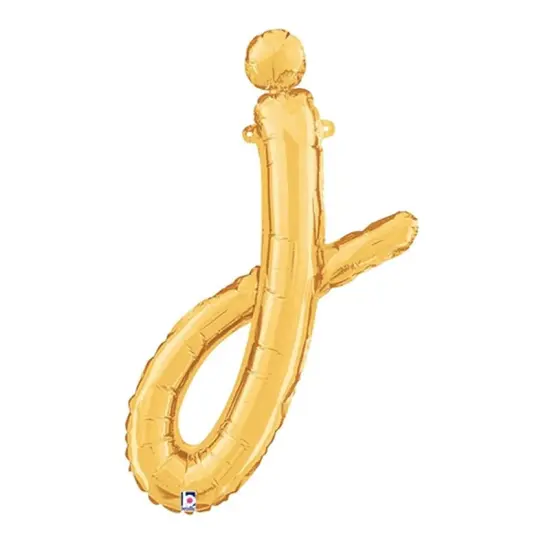 Betallic&reg; 24 inch Script Letter J Gold Air Fill Only {1}