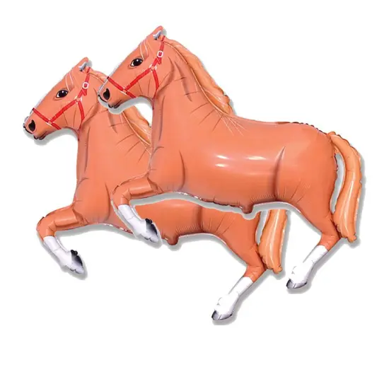 42" Brown Horse Foil Balloon Horse Party Decoration {2}