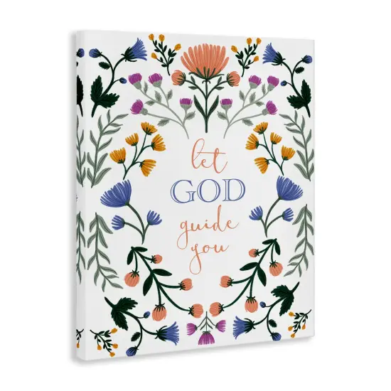 Stupell Industries Floral Let God Guide You Canvas Design by Angel Nicole {3}