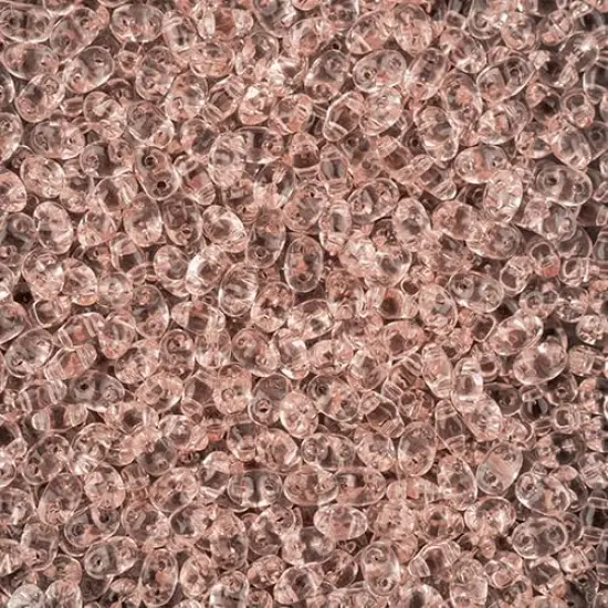 Matubo 2-Hole Czech Glass Transparent Miniduo Beads, 50g Rosaline {1}