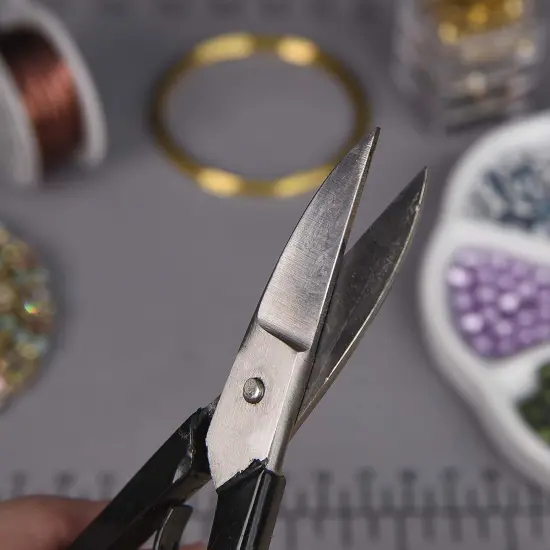 The Beadsmith Metal Plate Shears – 7 inches (178mm) – Steel Blades – Comfort Grip with Single-Leaf Spring Handle – Tool for Cutting Stamping Blanks, Sheet Metal (Up to 20 gauge) and Craft Wire {5}