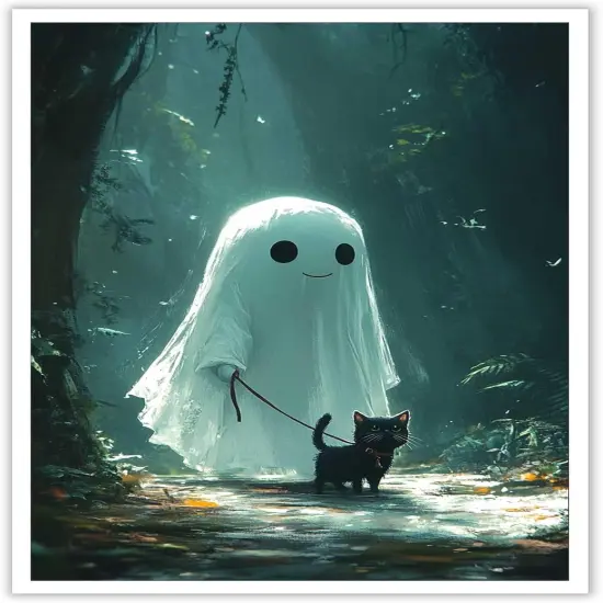 Retro Halloween Posters - 12x16 Inches (Unframed) {1}